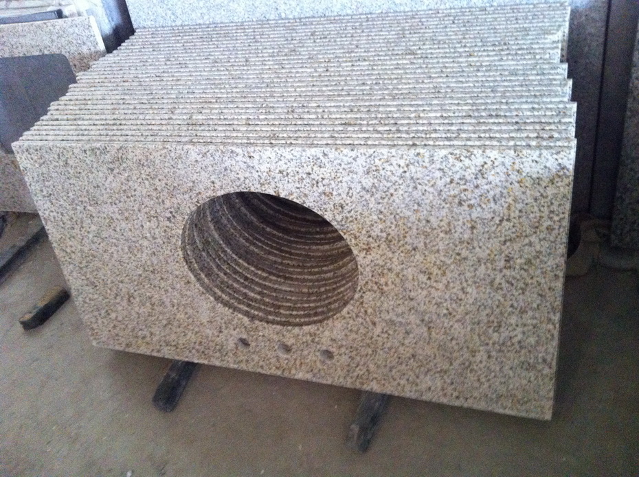 golden sand Yellow granite vanity Top